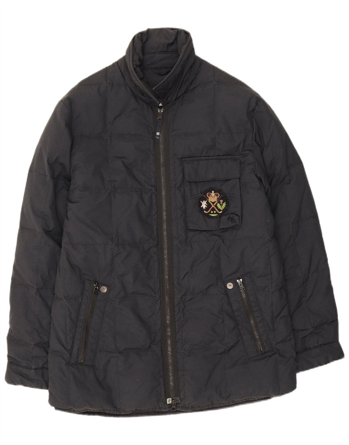 Armani Jeans Polstret jakke til mænd UK 42 XL Sort polyamid