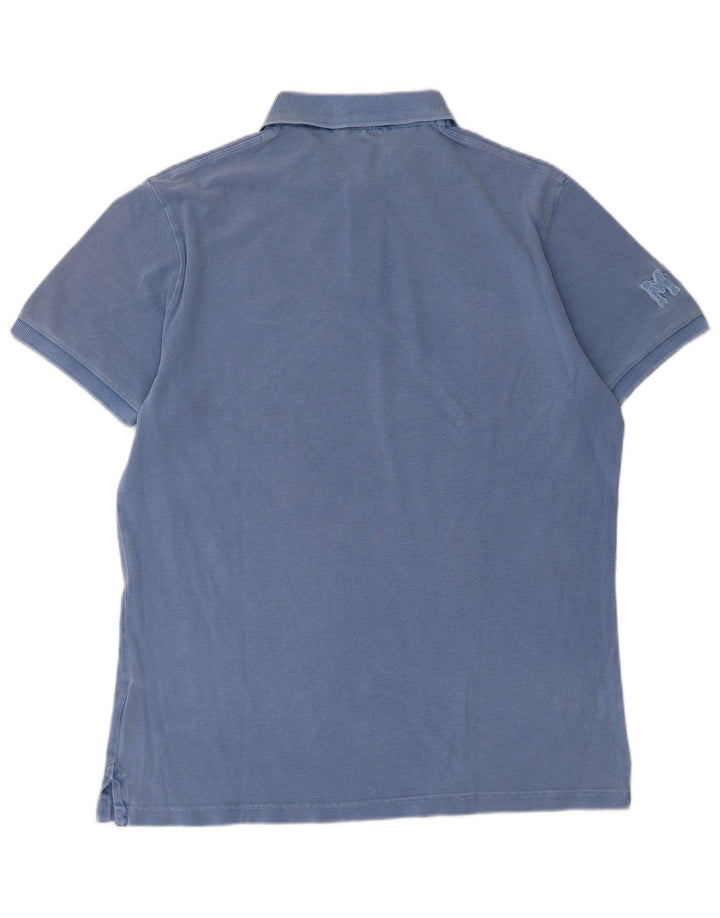 Marlboro Classics Herre Grafisk Polo Shirt Stor Blå Bomuld