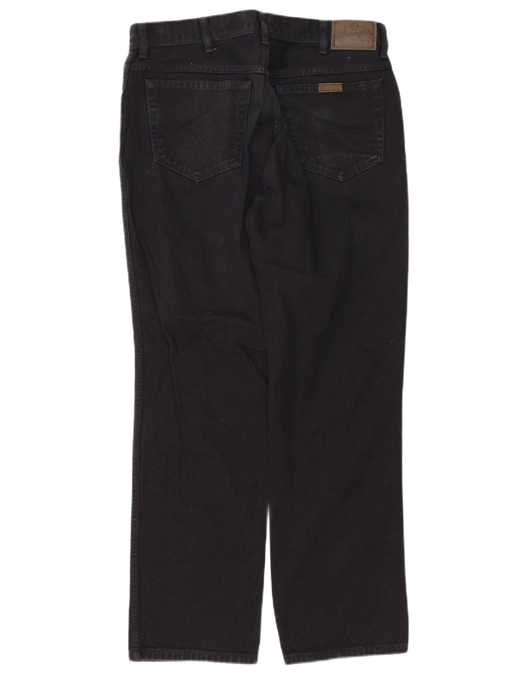 Wrangler Herre Regular Fit Straight Jeans W36 L32 Sort Bomuld