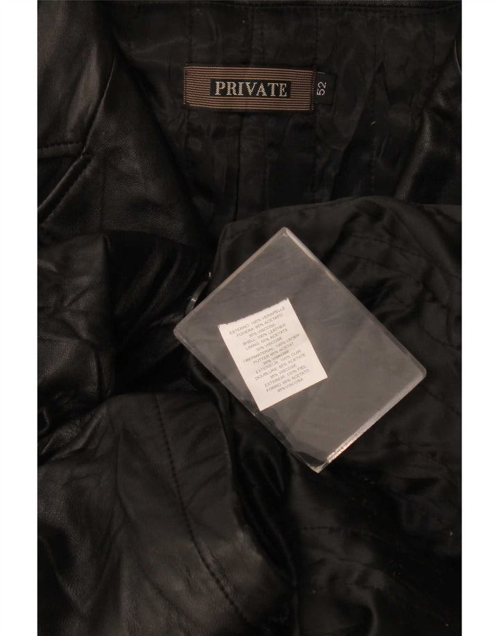 Privat Herre Læderfrakke IT 52 XL Sort