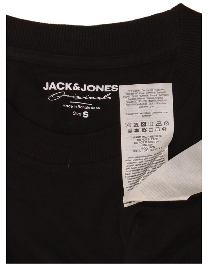 JACK & JONES Herre top Langærmet lille sort bomuld