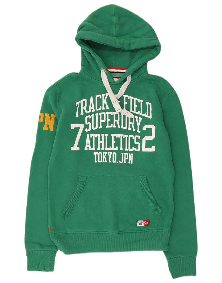 Superdry Grafisk hættetrøje til mænd, lille grøn bomuld