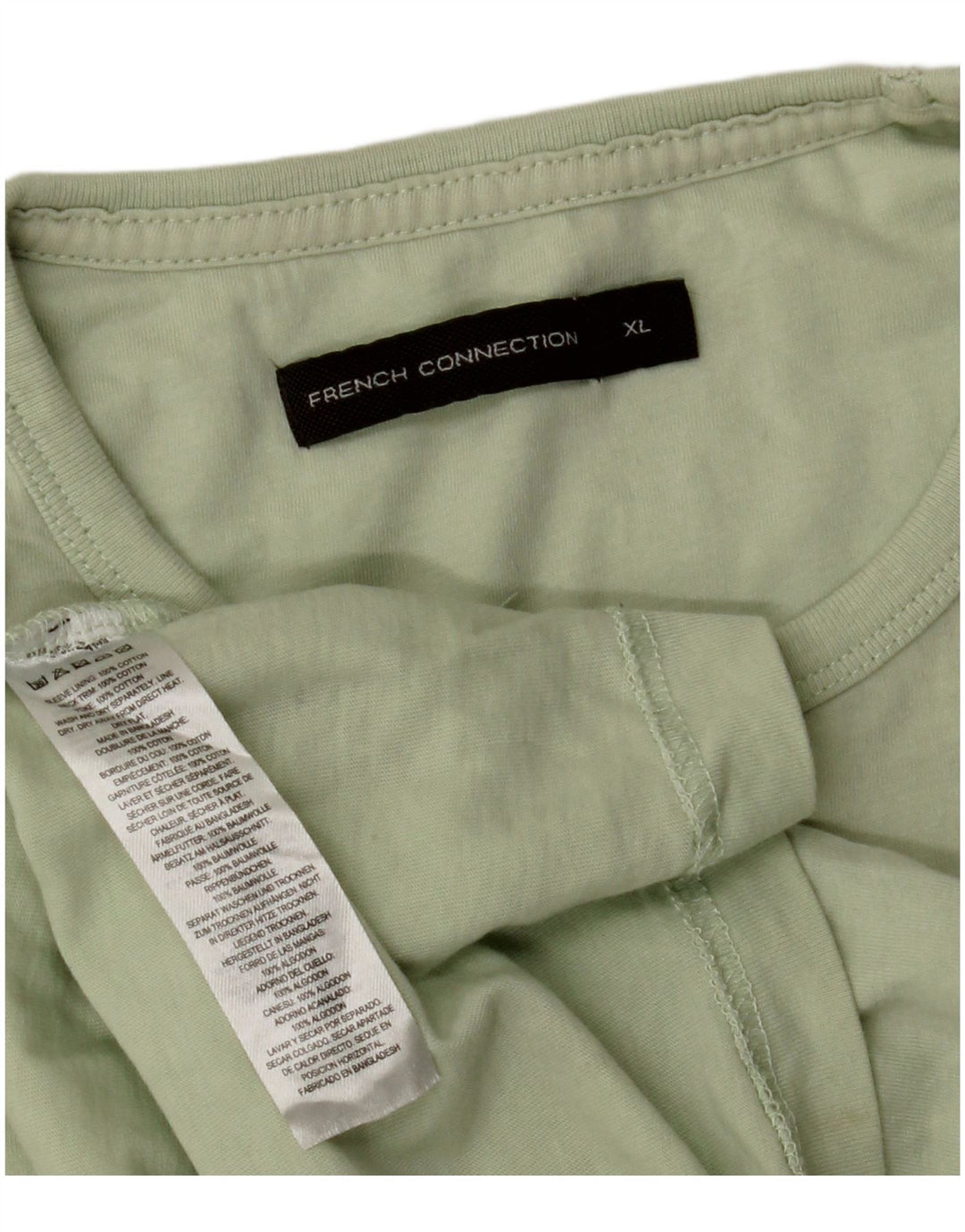 French Connection Herre T-Shirt Top XL Grøn Bomuld