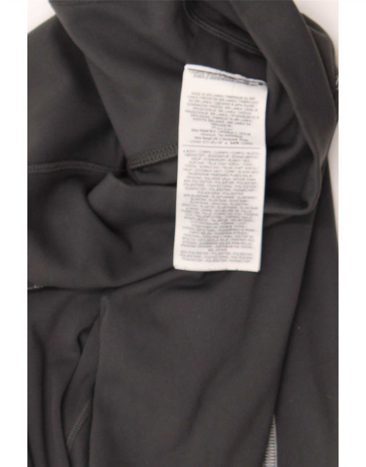 Nike Dame Dri Fit Crop Leggings UK 12 Medium Sort Polyester
