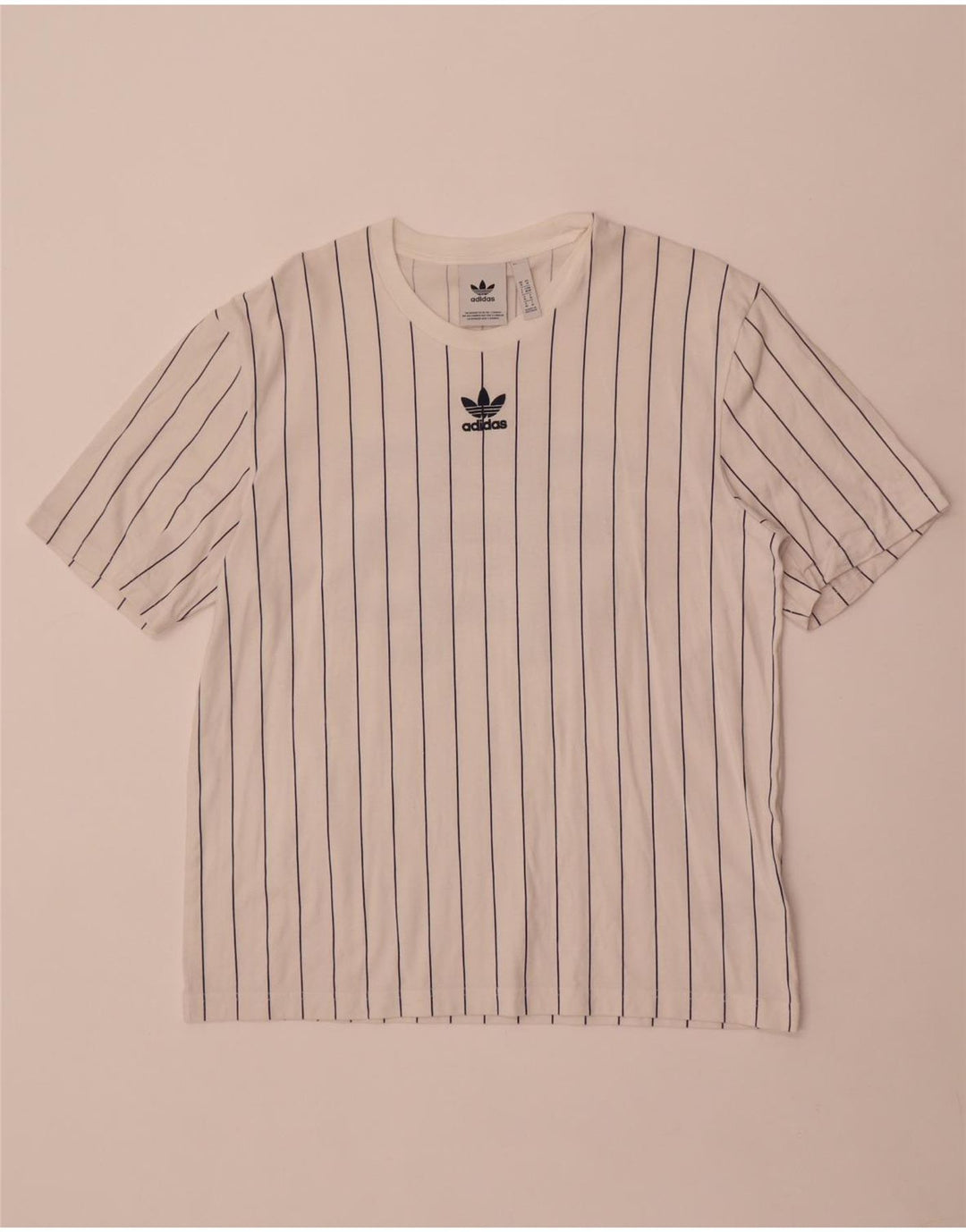 Adidas Herre grafisk T-shirt top mellem hvid stribet bomuld