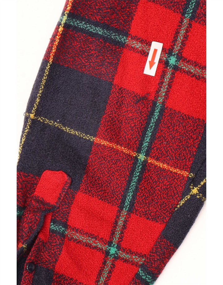 Vintage Flannelskjorte til mænd Medium Rød Plaid