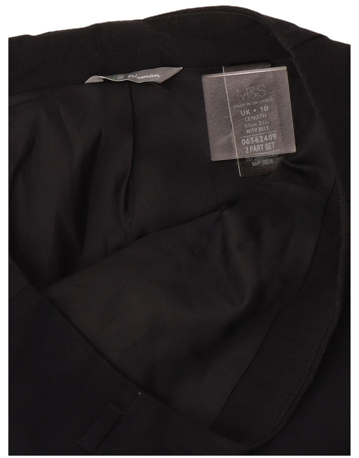 Marks & Spencer Pencil Nederdel til kvinder UK 10 Small W27 Navy Blue Polyester