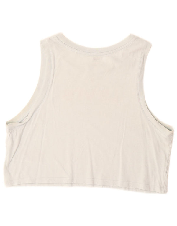 Levi's Womens Crop Grafisk Vest Top UK 16 Large Blue Cotton