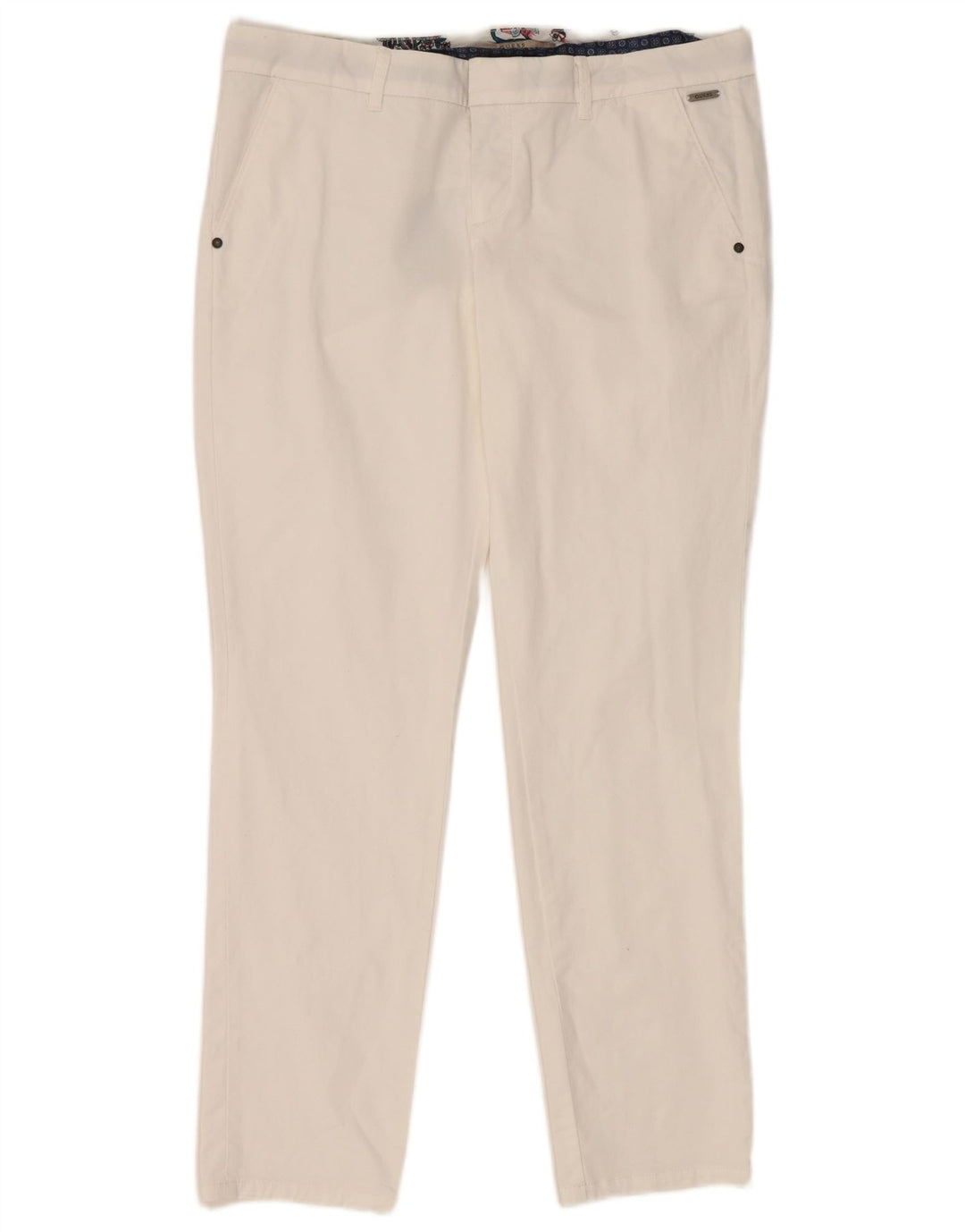 Guess Kvinder Berta Slim Fit Chinobukser W34 L29 Hvid