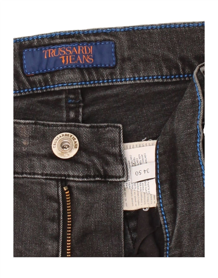 TRUSSARDI Mens Straight Jeans W34 L34 Grey Vintage Trussardi and Second-Hand Trussardi from Messina Hembry 