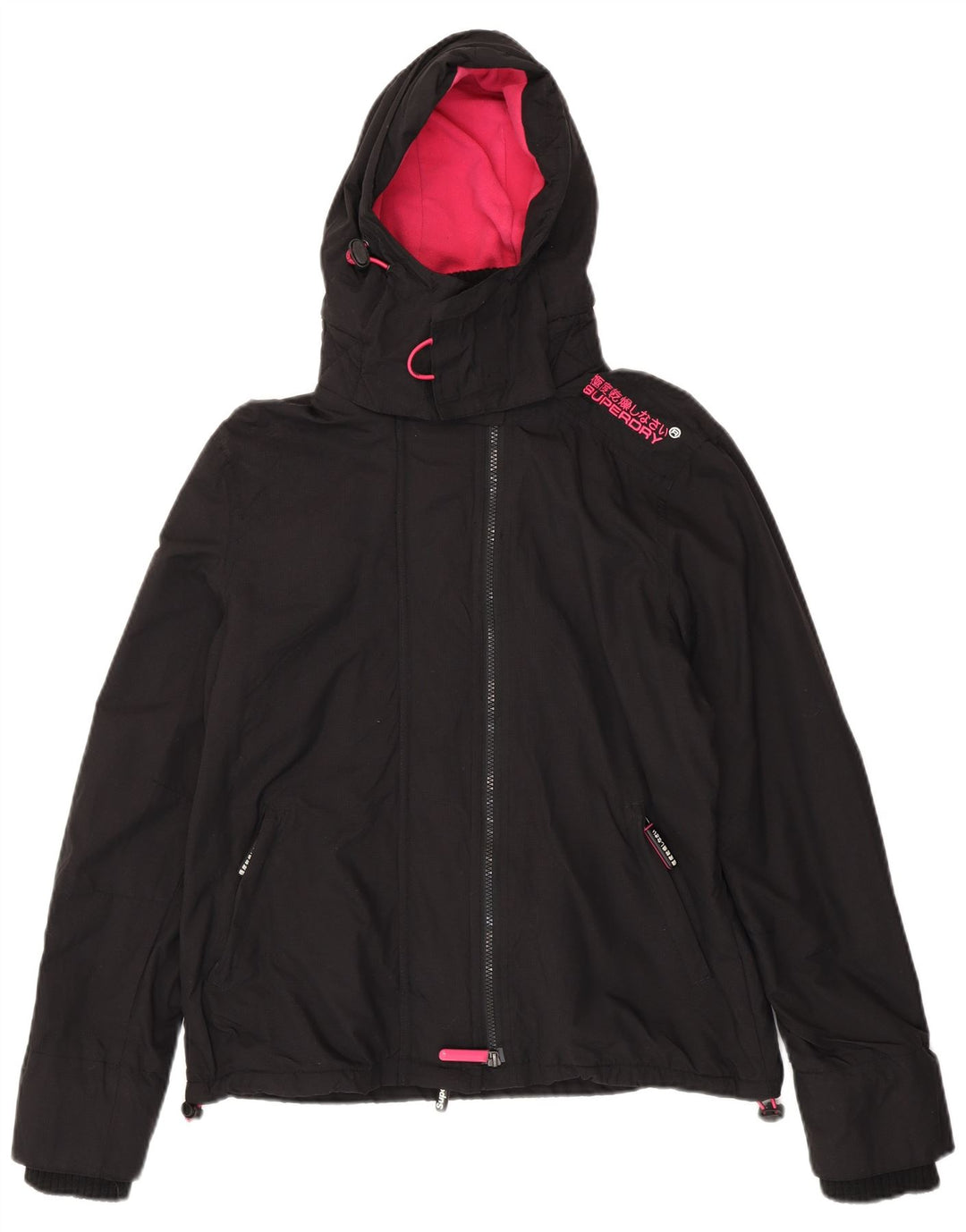 Superdry Graphic Windbreaker Jacket til kvinder UK 14 Large Black