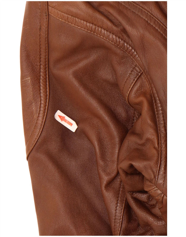 Kartel Herre Læderjakke UK 40 Stor Brun Læder