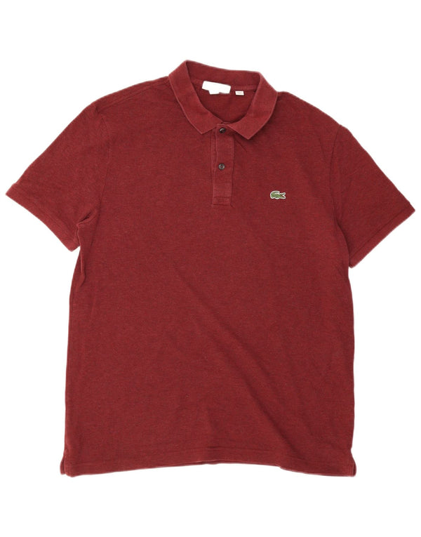 Lacoste Herre Slim Fit Polo Shirt Størrelse 6 XL Rødbrun Bomuld