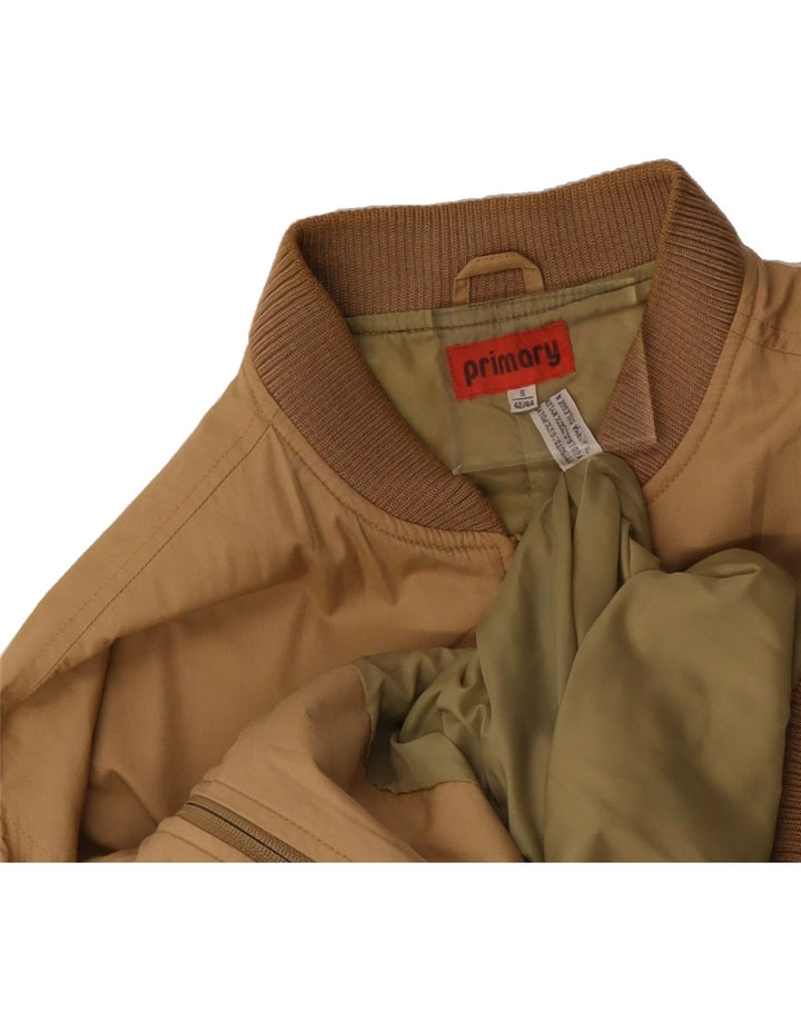 VINTAGE Mens Bomber Jacket UK 36 Small Beige Polyester Vintage Vintage and Second-Hand Vintage from Messina Hembry 