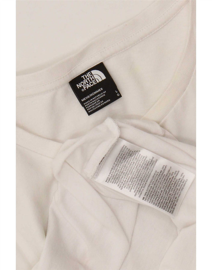 The North Face Herre Grafisk T-Shirt Top Stor Hvid Bomuld
