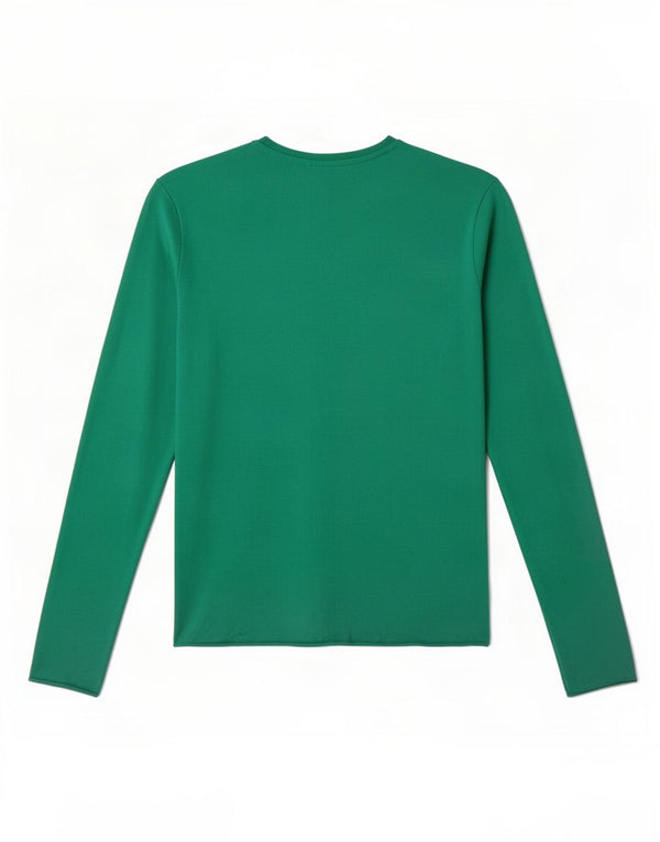 Zara Womens Top Long Sleeve UK 14 Large Green Viscose
