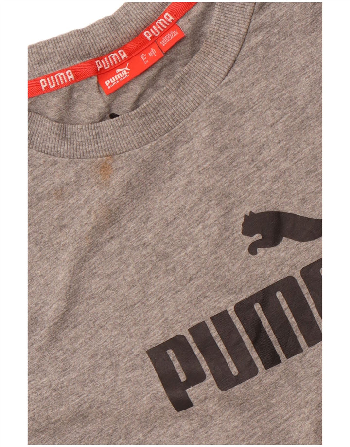 PUMA Herre grafisk T-shirt Top Stor Grå Bomuld