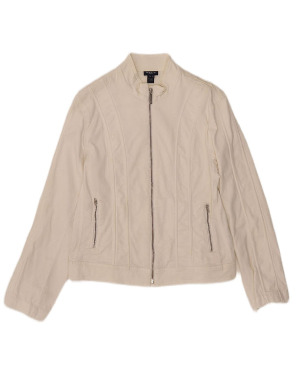 Gant Bomberjakke til kvinder UK 12 Medium White Bomuld