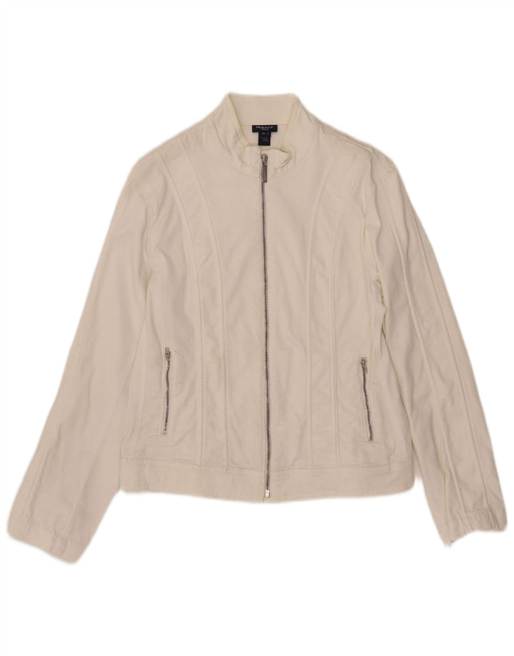 Gant Bomberjakke til kvinder UK 12 Medium White Bomuld
