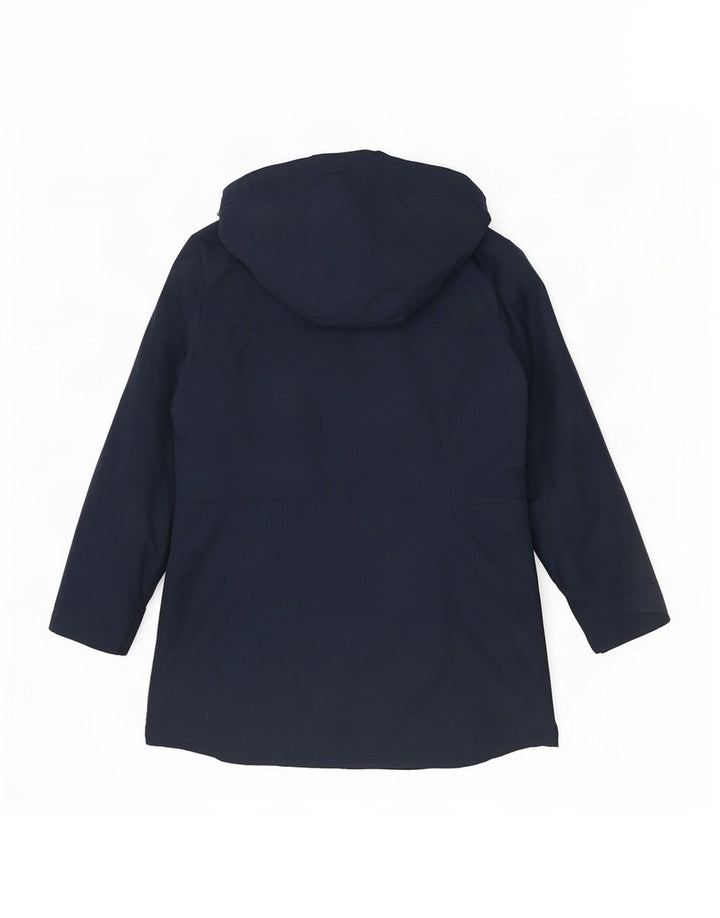 Michael Kors Dame Hooded Parka Jacket UK 18 XL Navy Blue Polyester