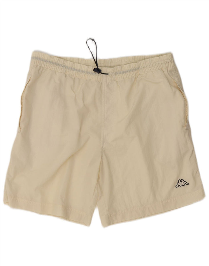 KAPPA Badeshorts til mænd, store råhvide polyamid