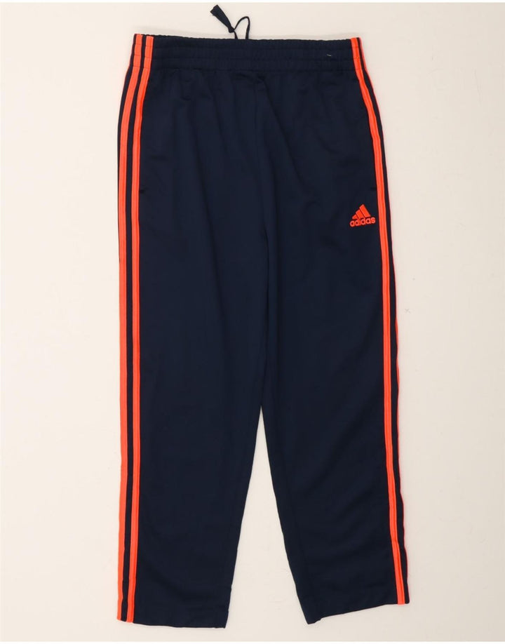 ADIDAS Boys Tracksuit Trousers 15-16 Years XL Navy Blue Polyester Vintage Adidas and Second-Hand Adidas from Messina Hembry 