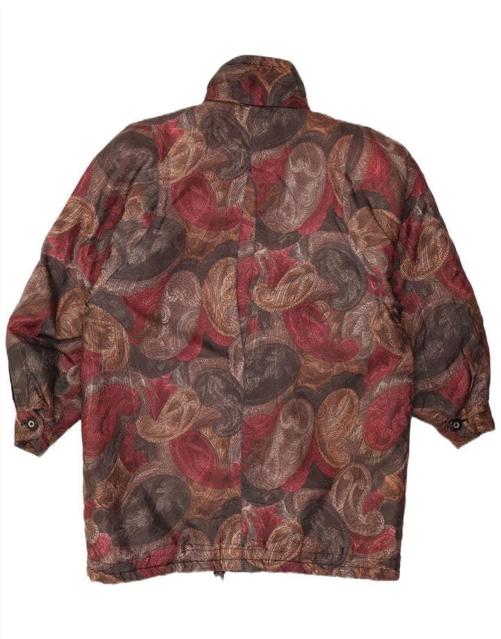 VINTAGE Windbreaker frakke til kvinder EU 36/38 Lille flerfarvet Paisley