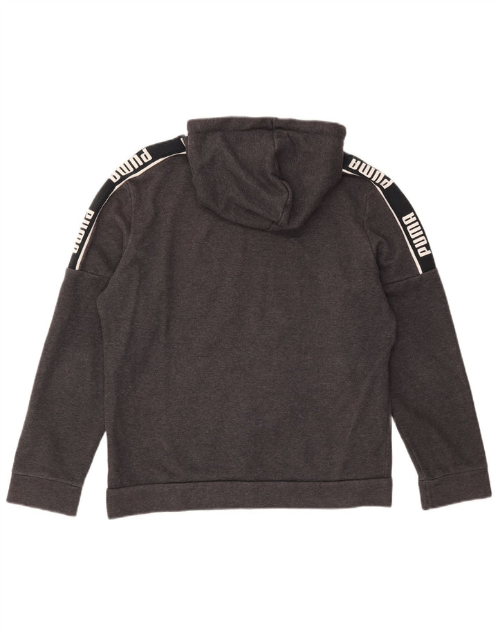 Puma Herre grafisk hættetrøje Jumper Medium Grey Colourblock Bomuld