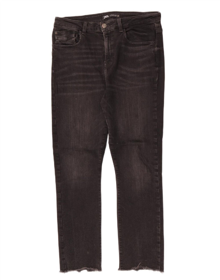 Zara Dame Slim Jeans EU 40 Medium W30 L27 Sort