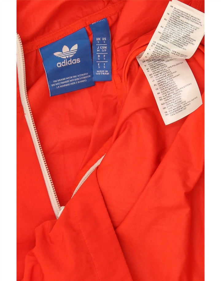 Adidas Herre Hættetrøje Regnjakke UK 36 Small Orange Polyester