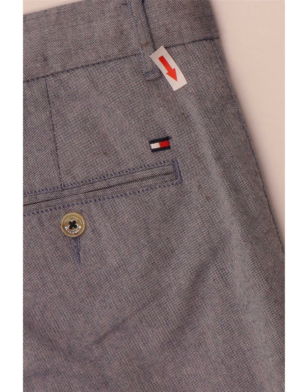 Tommy Hilfiger Herre Regular Chino Shorts W34 Large Blue Cotton