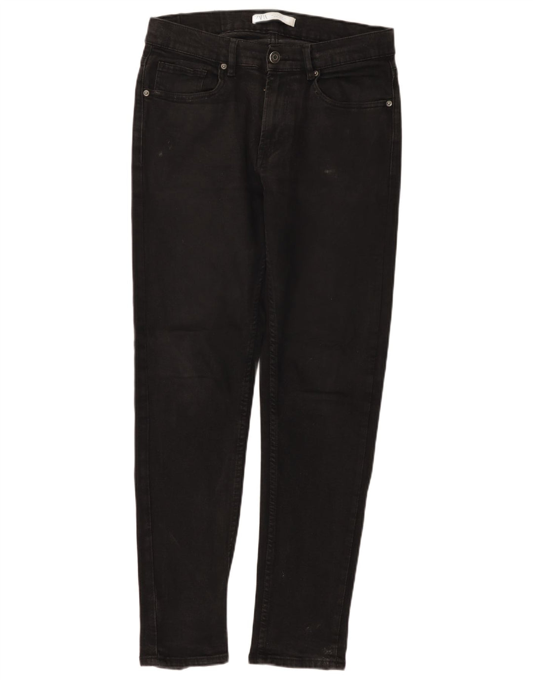 Zara Herre Slim Jeans EU 42 Large W32 L31 Sort Bomuld