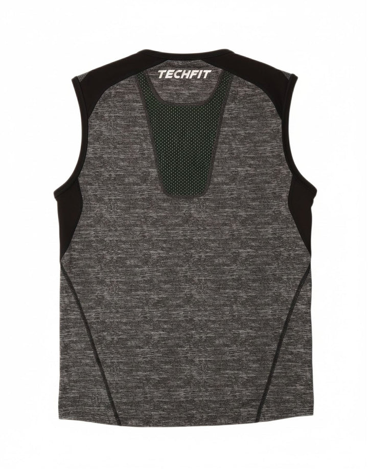 ADIDAS Mens Climacool Graphic Vest Top Medium Grey Flecked Sports Vintage Adidas and Second-Hand Adidas from Messina Hembry 