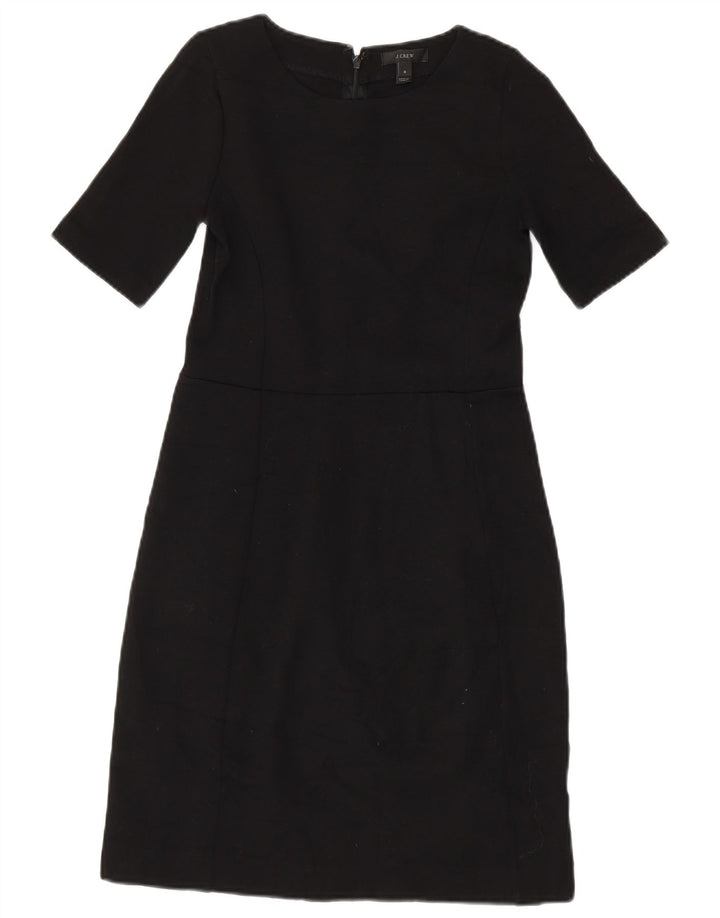 J. CREW Kvinders Skede Kjole US 0 XS Sort Uld