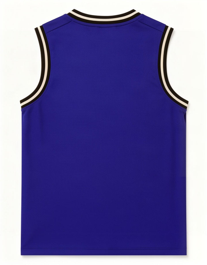 Diadora Boys Grafisk Vest Top 9-10 år Blå Colourblock Polyester