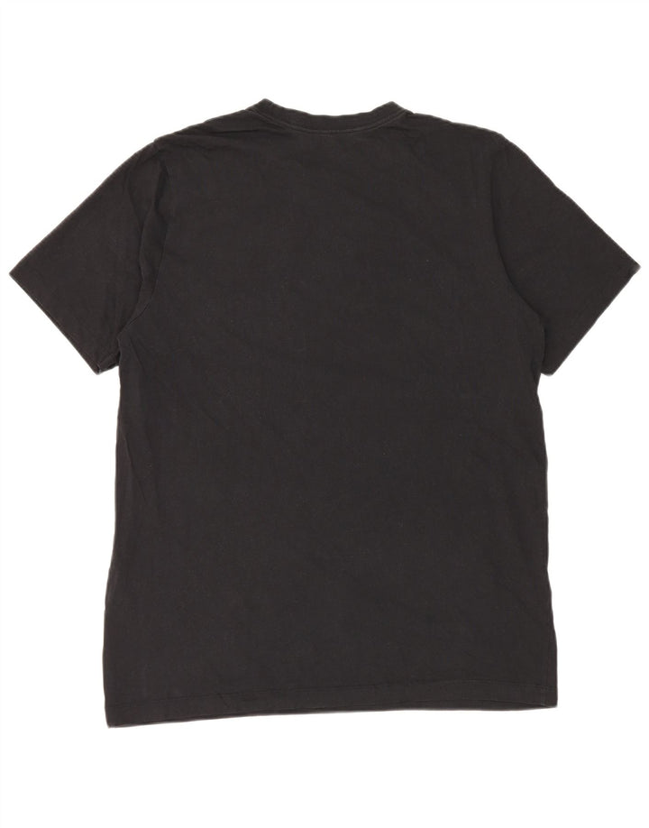 NIKE Grafisk T-shirt top til mænd Stor sort bomuld