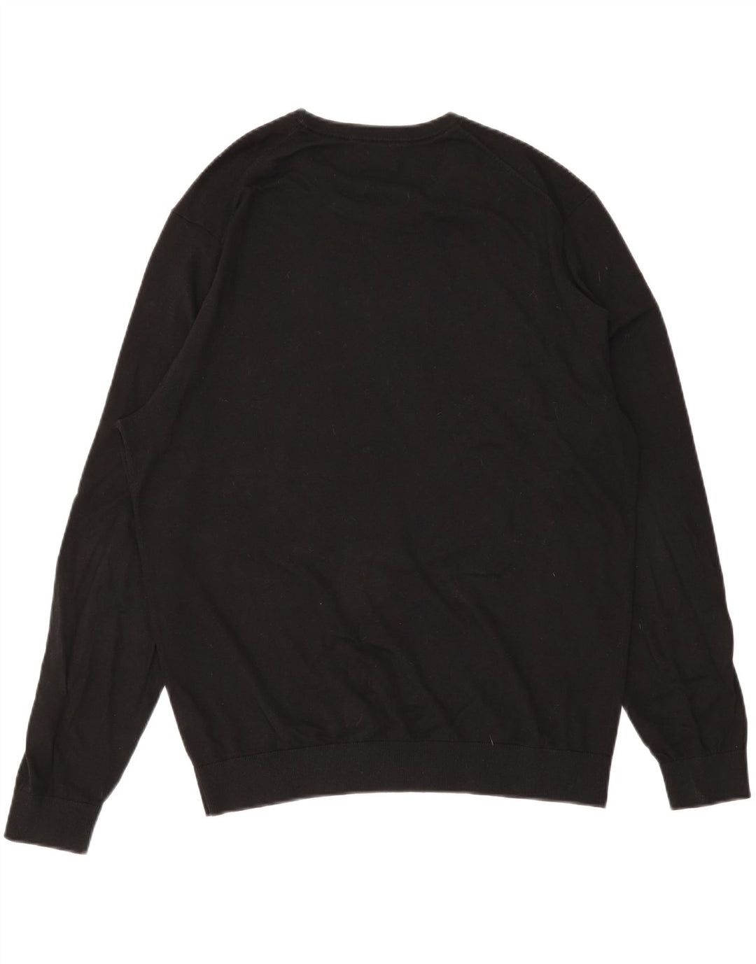 Massimo Dutti Herre Crew Neck Jumper Sweater 2XL Sort Bomuld