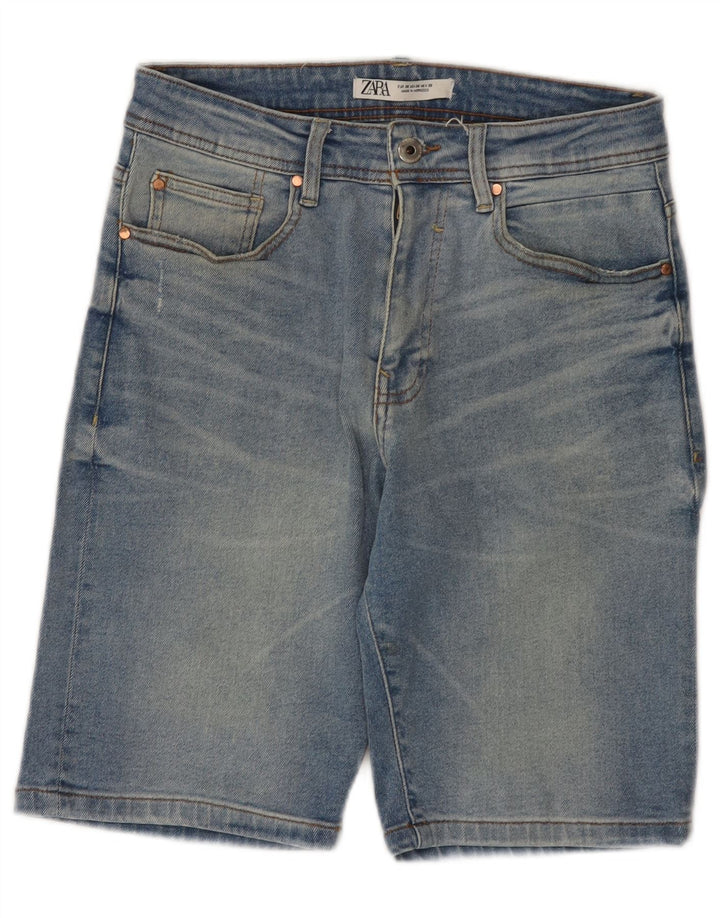 Zara Herre Denim Shorts EU 38 Small W30 Blue Cotton
