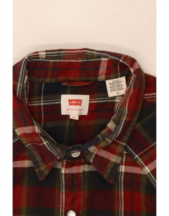 Levi's Flanellskjorte til mænd, stor rød ternet