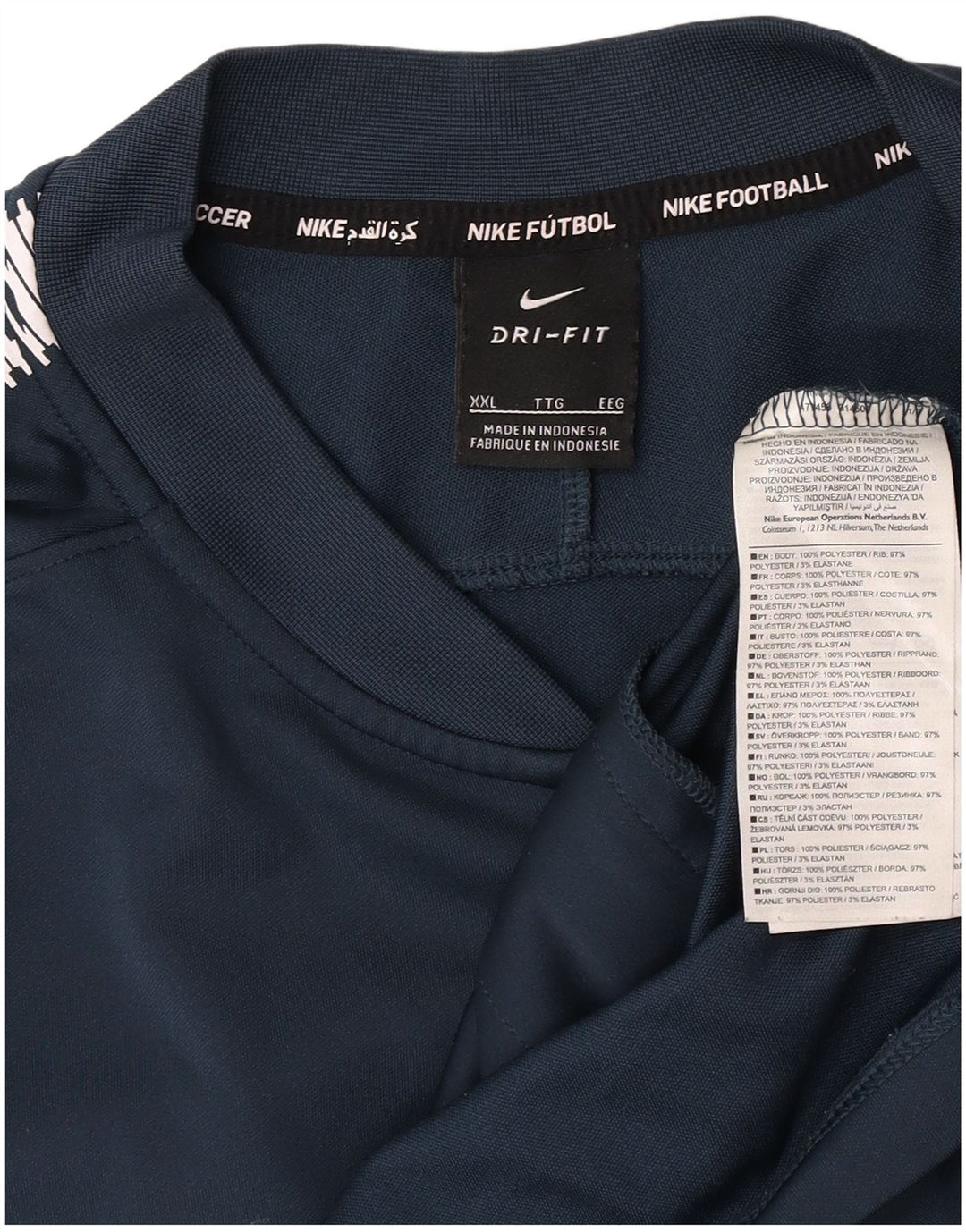Nike Herre Dri Fit Grafisk træningsdragt Topjakke 2XL Navy Blue Colourblock