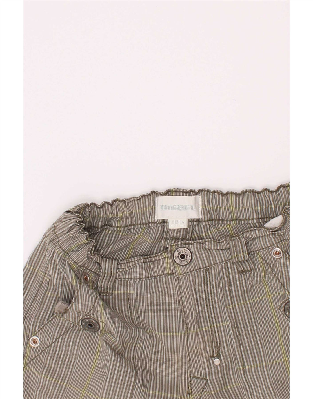 Diesel Boys Cargo Shorts 3-4 år W22 Gråstribet bomuld