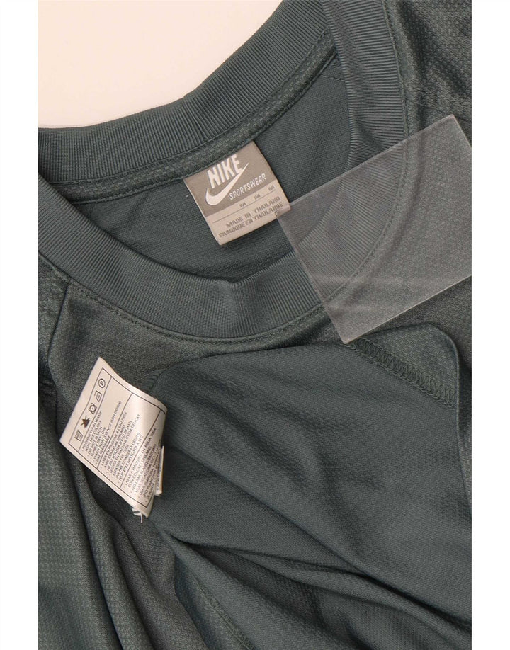 Nike T-shirt top mellem grøn farveblok polyester