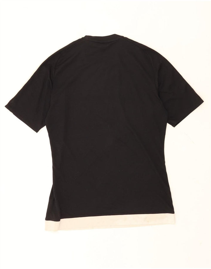 ADIDAS Herre Climalite T-Shirt Top Lille Sort Colourblock Polyester