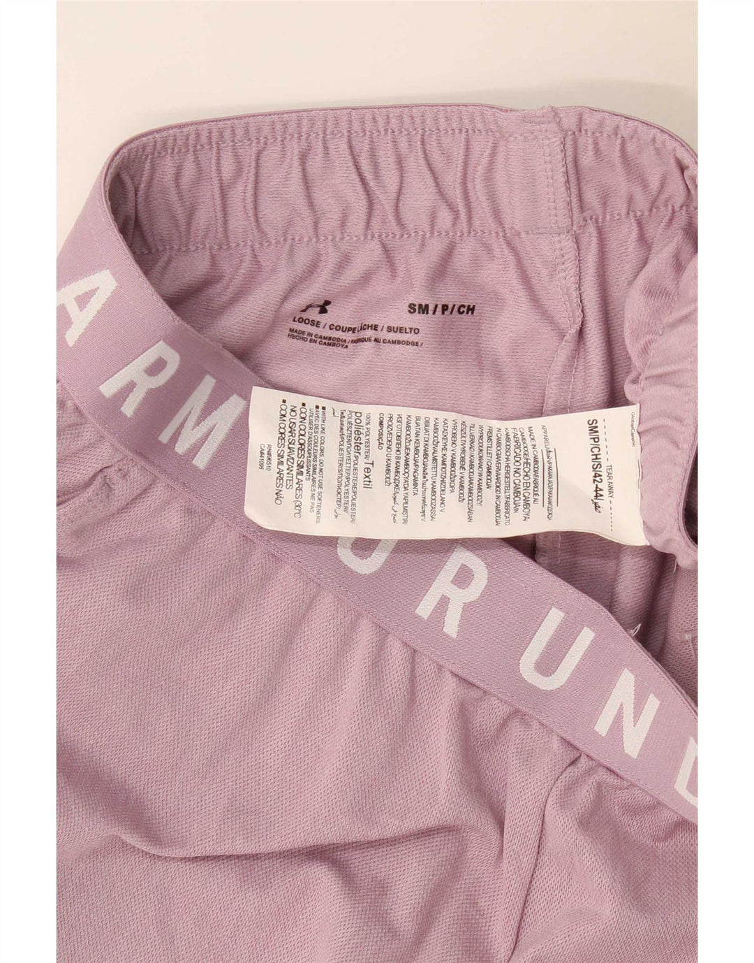 Under Armour Graphic Sports Shorts til kvinder UK 10 Small Pink Polyester