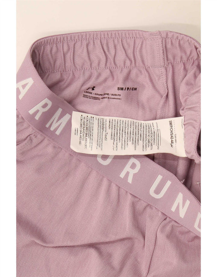 Under Armour Graphic Sports Shorts til kvinder UK 10 Small Pink Polyester