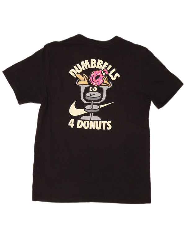 Nike Herre Dumbbells Donuts Grafisk T-shirt Top Medium Sort Bomuld