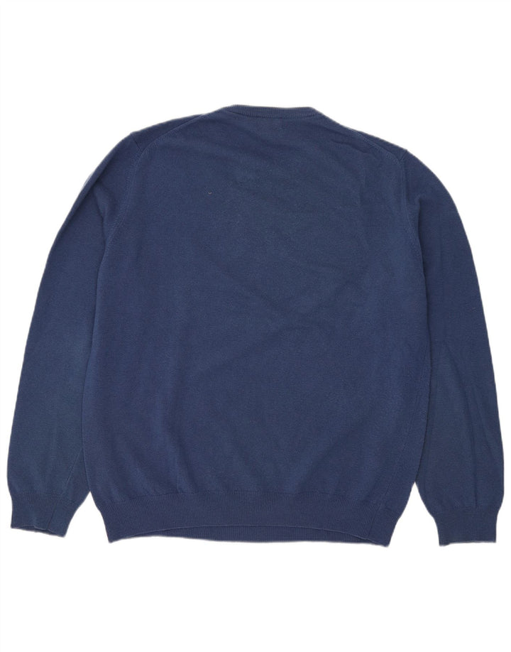 Henry Cottons Herre Crew Neck Jumper Sweater 2XL Blå Uld