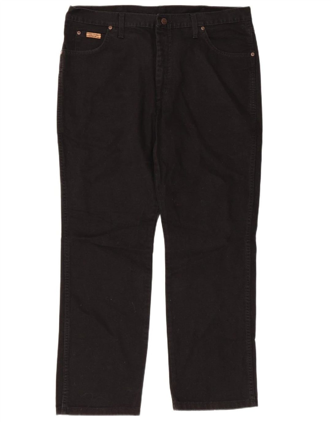 WRANGLER Herre Texas Straight Jeans W40 L30 Sort Bomuld