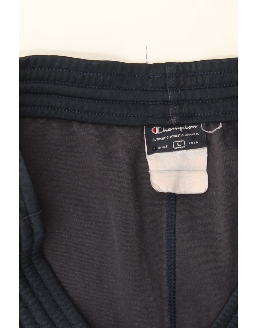 CHAMPION Mens Tracksuit Trousers Large  Blue Cotton Vintage Champion and Second-Hand Champion from Messina Hembry 