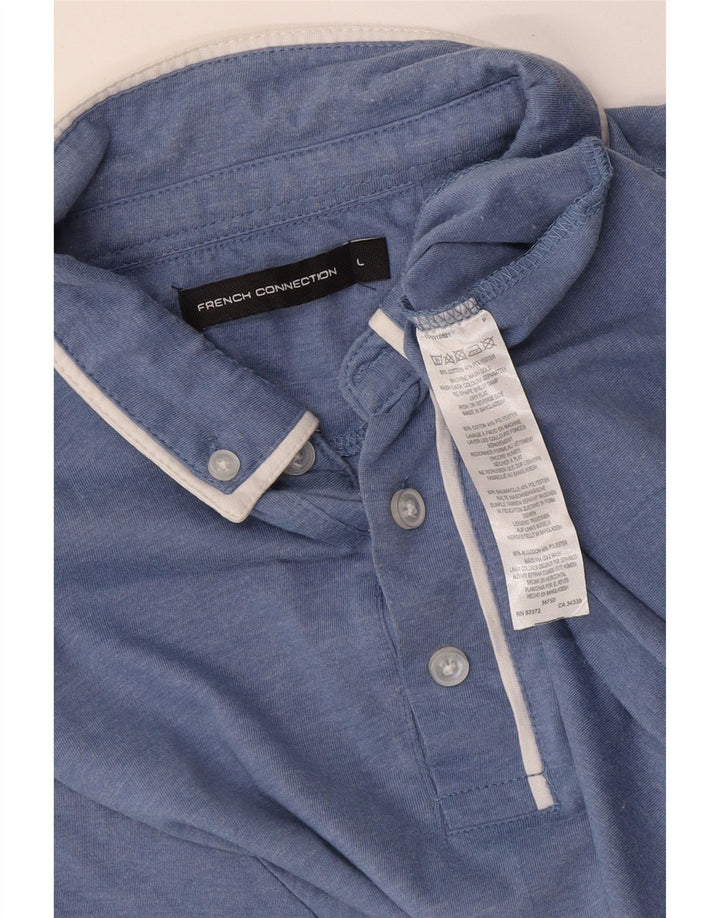 French Connection Herre poloshirt Stor blå bomuld